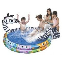 Spring & Summer Toys Banzai Spray ‘N Splash Zebra Pool—a Pool, Slide and Sprinkler in One!   